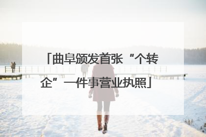 曲阜颁发首张“个转企”一件事营业执照