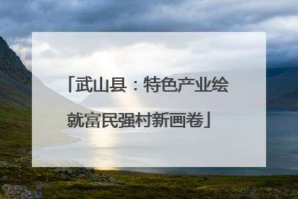 武山县：特色产业绘就富民强村新画卷