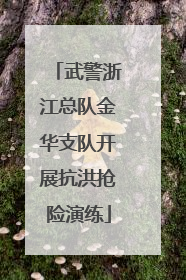 武警浙江总队金华支队开展抗洪抢险演练