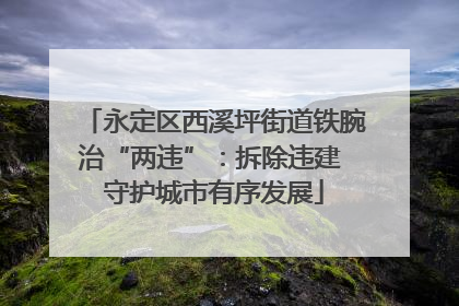 永定区西溪坪街道铁腕治“两违”：拆除违建 守护城市有序发展