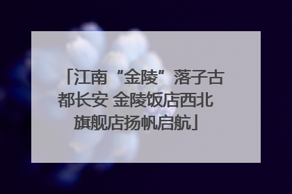 江南“金陵”落子古都长安 金陵饭店西北旗舰店扬帆启航