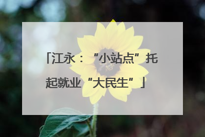 江永：“小站点”托起就业“大民生”