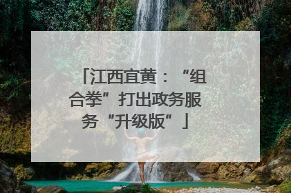 江西宜黄：“组合拳”打出政务服务“升级版”
