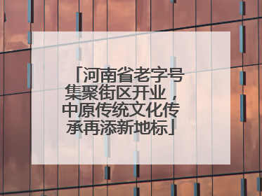 河南省老字号集聚街区开业，中原传统文化传承再添新地标