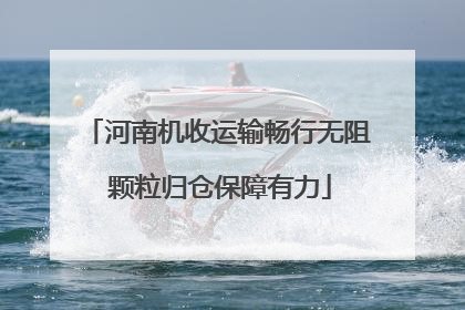 河南机收运输畅行无阻 颗粒归仓保障有力
