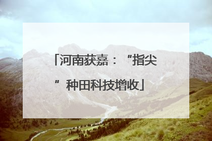 河南获嘉：“指尖”种田科技增收