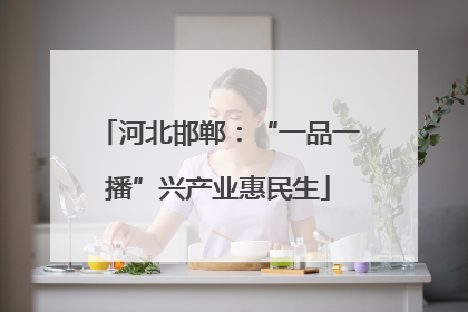 河北邯郸：“一品一播”兴产业惠民生