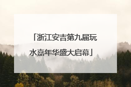 浙江安吉第九届玩水嘉年华盛大启幕
