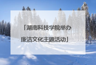 湖南科技学院举办廉洁文化主题活动