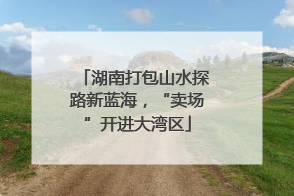 湖南打包山水探路新蓝海，“卖场”开进大湾区