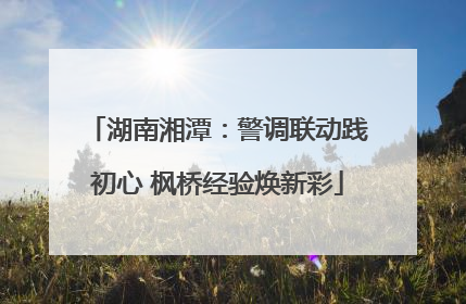 湖南湘潭：警调联动践初心 枫桥经验焕新彩