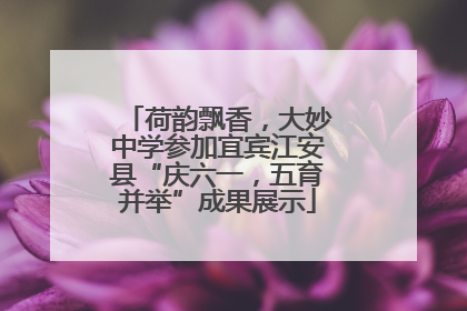 荷韵飘香，大妙中学参加宜宾江安县“庆六一，五育并举”成果展示
