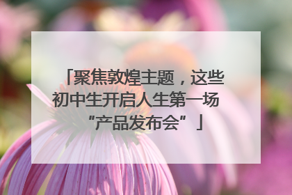 聚焦敦煌主题，这些初中生开启人生第一场“产品发布会”