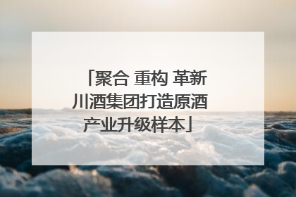 聚合 重构 革新 川酒集团打造原酒产业升级样本