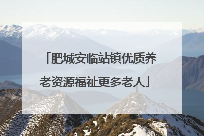 肥城安临站镇优质养老资源福祉更多老人
