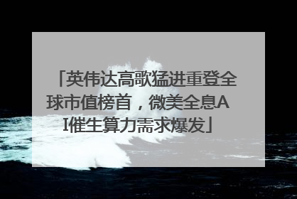 英伟达高歌猛进重登全球市值榜首，微美全息AI催生算力需求爆发