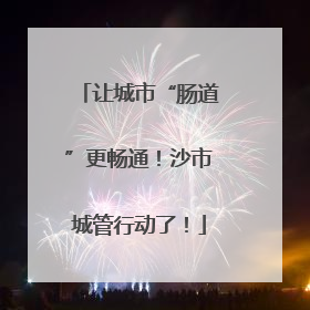 让城市“肠道”更畅通！沙市城管行动了！