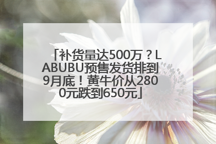 补货量达500万？LABUBU预售发货排到9月底！黄牛价从2800元跌到650元