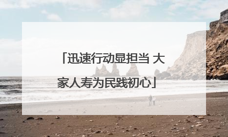 迅速行动显担当 大家人寿为民践初心