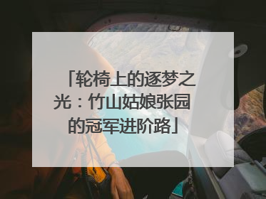 轮椅上的逐梦之光：竹山姑娘张园的冠军进阶路