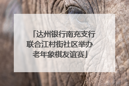 达州银行南充支行联合江村街社区举办老年象棋友谊赛