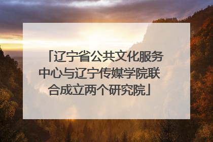 辽宁省公共文化服务中心与辽宁传媒学院联合成立两个研究院