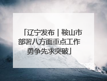 辽宁发布｜鞍山市部署八方面重点工作勇争先求突破