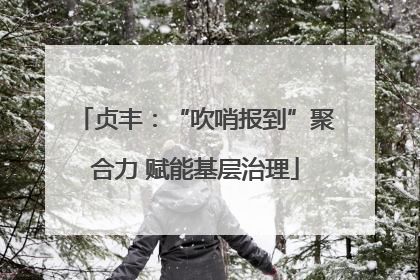 贞丰：“吹哨报到”聚合力 赋能基层治理