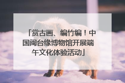 赏古画、编竹编！中国闽台缘博物馆开展端午文化体验活动