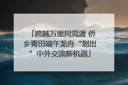 跨越万里同竞渡 侨乡青田端午龙舟“划出”中外交流新机遇