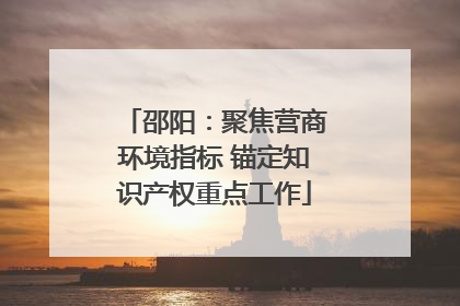 邵阳：聚焦营商环境指标 锚定知识产权重点工作