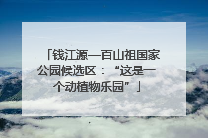 钱江源—百山祖国家公园候选区：“这是一个动植物乐园”