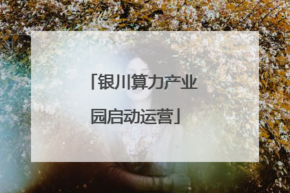 银川算力产业园启动运营