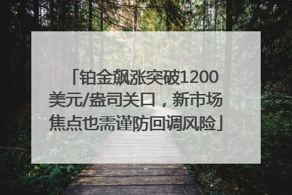 铂金飙涨突破1200美元/盎司关口，新市场焦点也需谨防回调风险