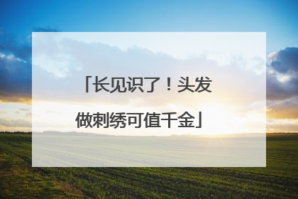 长见识了！头发做刺绣可值千金
