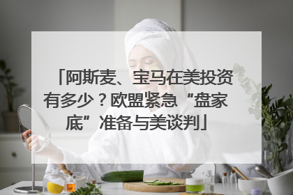 阿斯麦、宝马在美投资有多少？欧盟紧急“盘家底”准备与美谈判