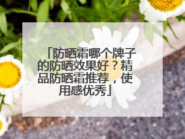防晒霜哪个牌子的防晒效果好？精品防晒霜推荐，使用感优秀