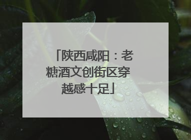 陕西咸阳：老糖酒文创街区穿越感十足