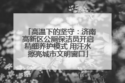 高温下的坚守：济南高新区公厕保洁员开启精细养护模式 用汗水擦亮城市文明窗口