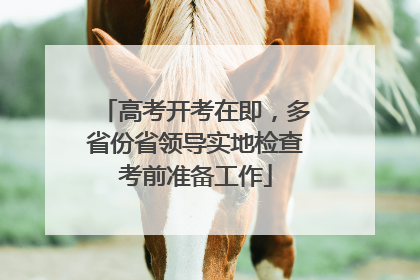 高考开考在即，多省份省领导实地检查考前准备工作