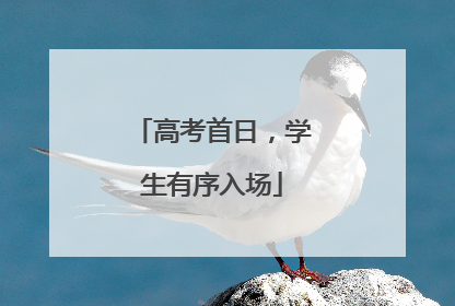 高考首日，学生有序入场
