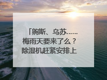 齁斯、乌苏……梅雨天要来了么？除湿机赶紧安排上｜申评测