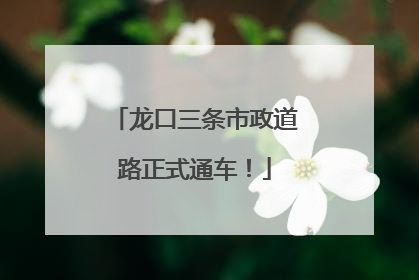 龙口三条市政道路正式通车！