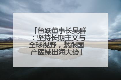 鱼跃董事长吴群：坚持长期主义与全球视野，紧跟国产医械出海大势