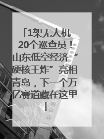 1架无人机=20个巡查员！山东低空经济“硬核王炸”亮相青岛，下一个万亿赛道藏在这里