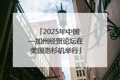 2025年中国—加州经贸论坛在美国洛杉矶举行