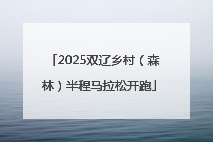 2025双辽乡村（森林）半程马拉松开跑