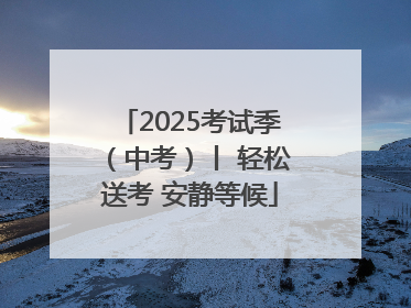 2025考试季（中考）丨 轻松送考 安静等候