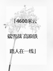 4600米云端雪战 高原铁路人在一线