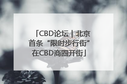 CBD论坛｜北京首条“限时步行街”在CBD商圈开街